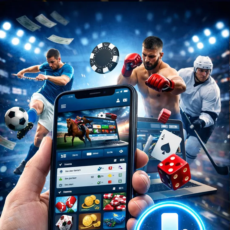 A smartphone displaying an online poker game, representing the seamless mobile poker experience offered by 747.live.