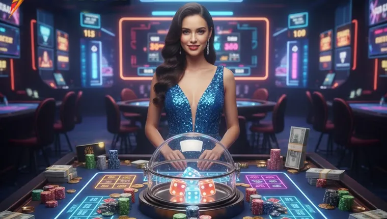 A smartphone displaying the 747.live mobile app interface with various casino games, emphasizing gaming on the go.